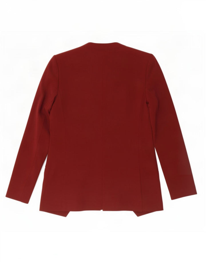 Marks & Spencer Chaqueta tipo blazer abierta para mujer UK 8 Small Poliéster burdeos