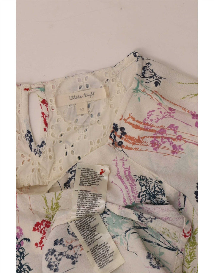 Blusa para mujer de White Stuff, talla 40, talla pequeña, viscosa floral