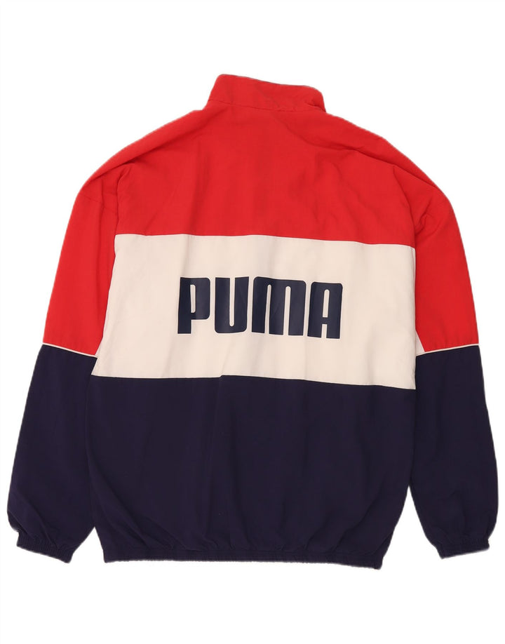 PUMA Chaqueta superior de chándal con gráfico para hombre, tamaño mediano, multicolor, color block