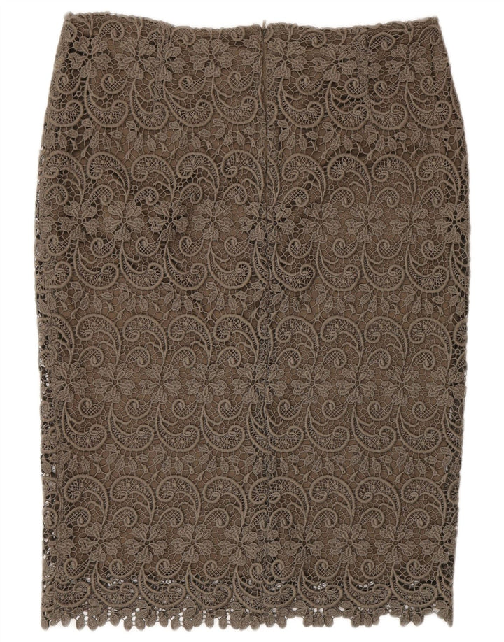 Marks & Spencer Falda recta autógrafo para mujer UK 12 Medium W30 Caqui