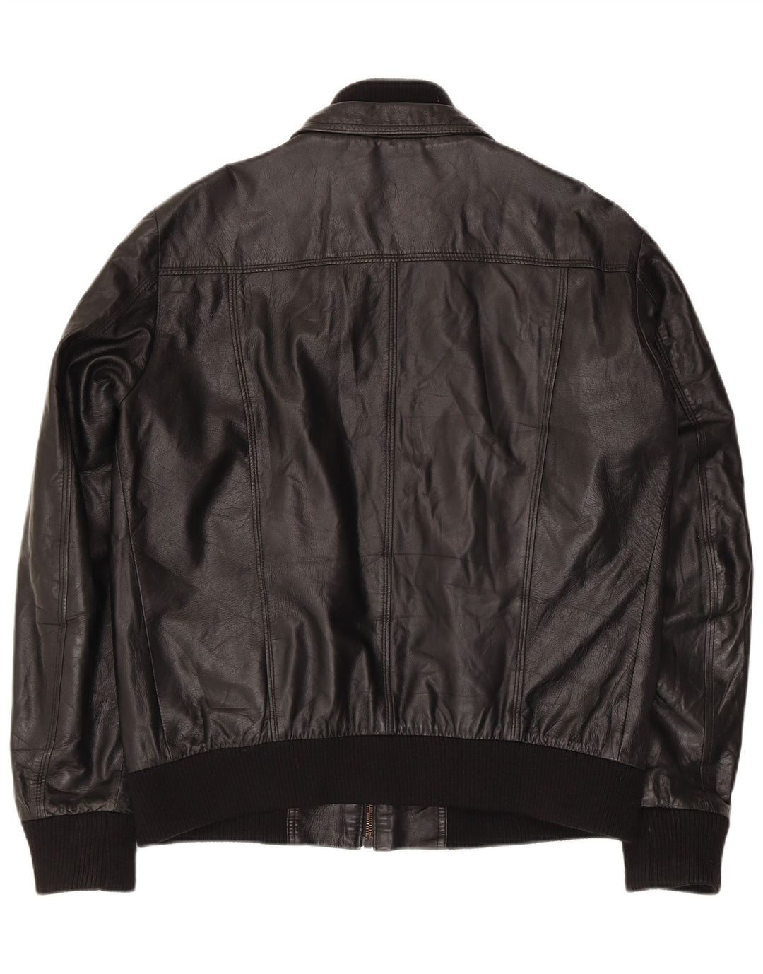 Gianfranco Gotelli Chaqueta Bomber de Cuero para Hombre UK 38 Cuero Negro Mediano
