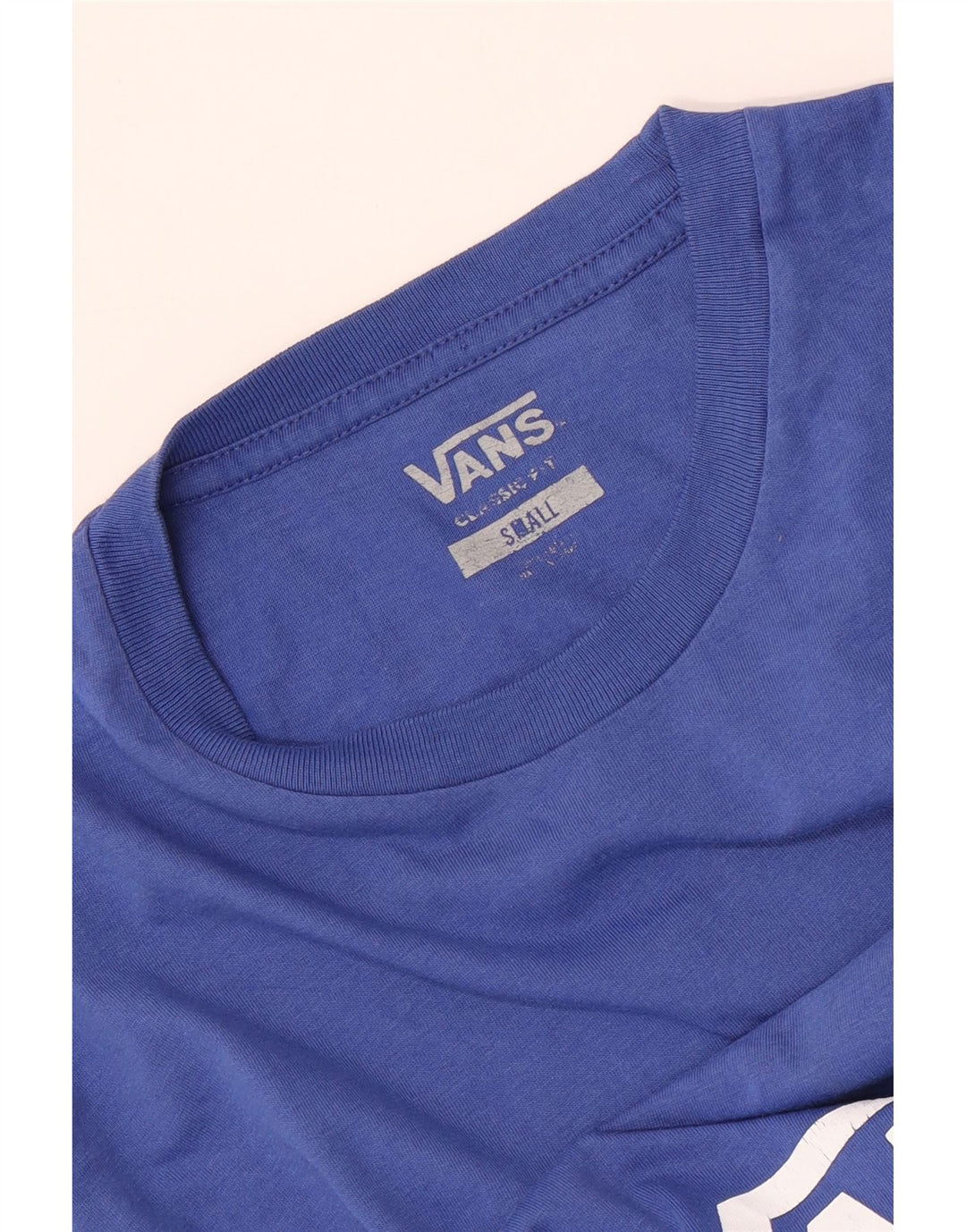 Vans Camiseta con gráfico de ajuste clásico para hombre, talla pequeña, azul
