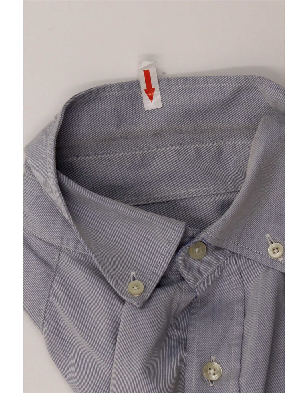 Camisa Lacoste Hombre Talla 39 Algodón Rayas Azul Pequeña
