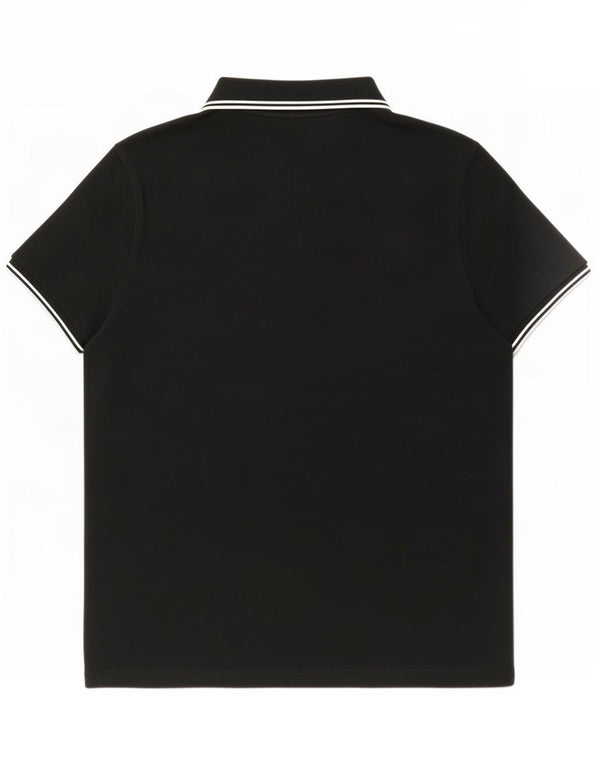 Moncler Mens Polo Shirt Medium Black Cotton