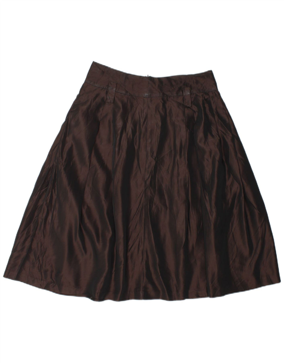 Zara Mujer Falda Acampanada Mediana W28 Rayón Marrón