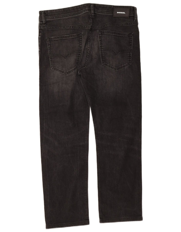 Diesel Hombre Buster Regular Slim Tapered Jeans W33 L26 Algodón Negro