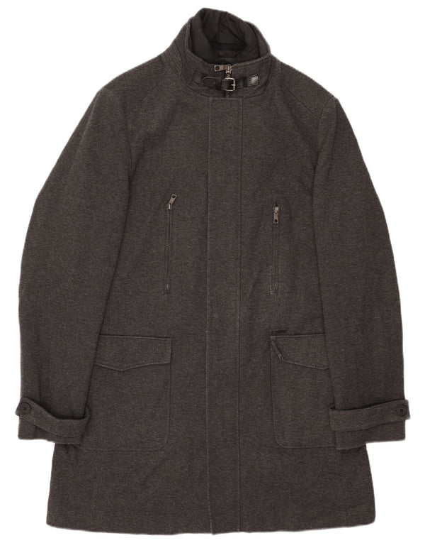 Abrigo ZARA Hombre ES 42 XL Poliéster Gris