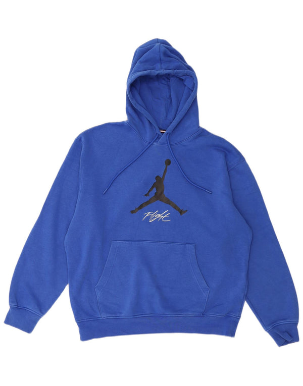 Jordan Hombre Sudadera Con Capucha Gráfica Jersey De Algodón Azul Medio