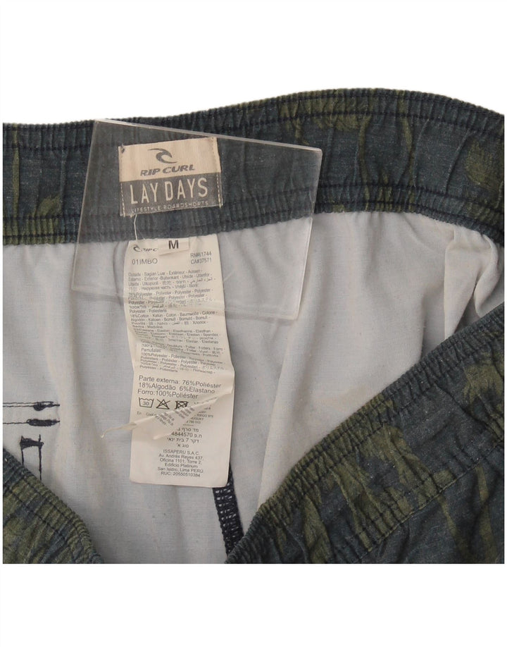 Pantalones cortos deportivos Rip Curl para hombre de algodón floral gris medio