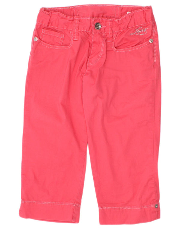 Levi's Pantalones capri rectos para niñas 7-8 años W22 L14 Rosa