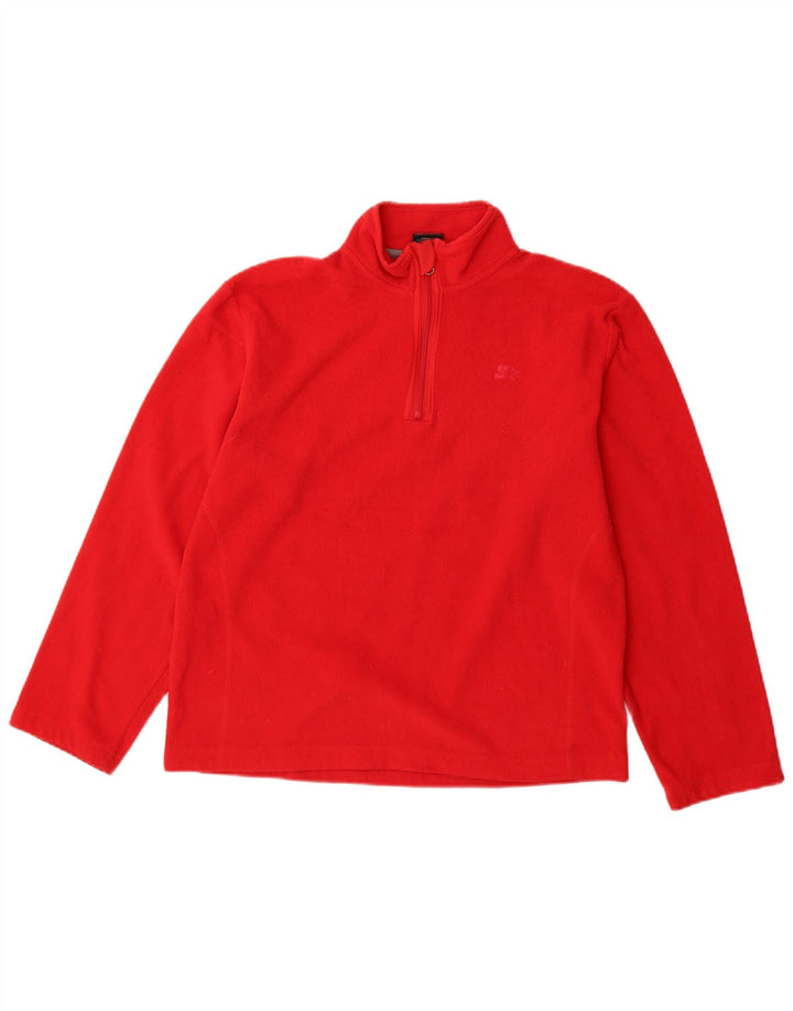 STARTER Jersey polar con cremallera y cuello para niño 15-16 años 2XL Rojo Poliéster