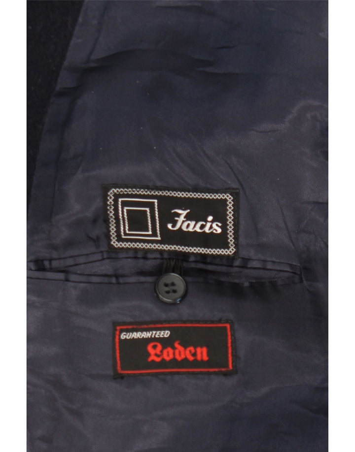 Facis Abrigo cruzado para hombre IT 46 Small Lana azul marino