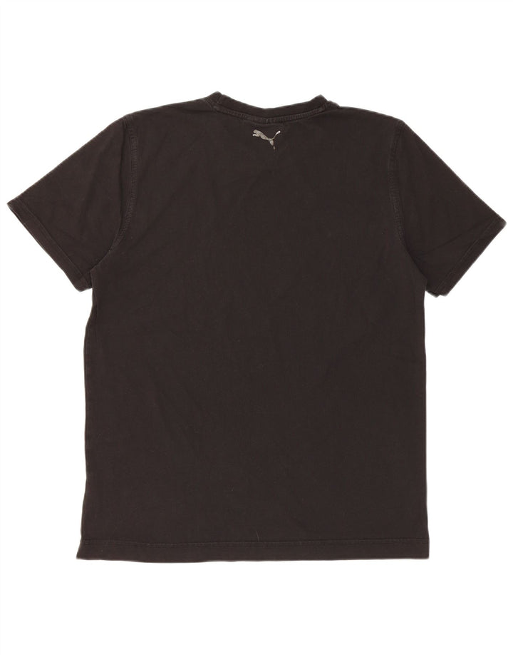 PUMA Mens Graphic T-Shirt Top Medium Black Cotton