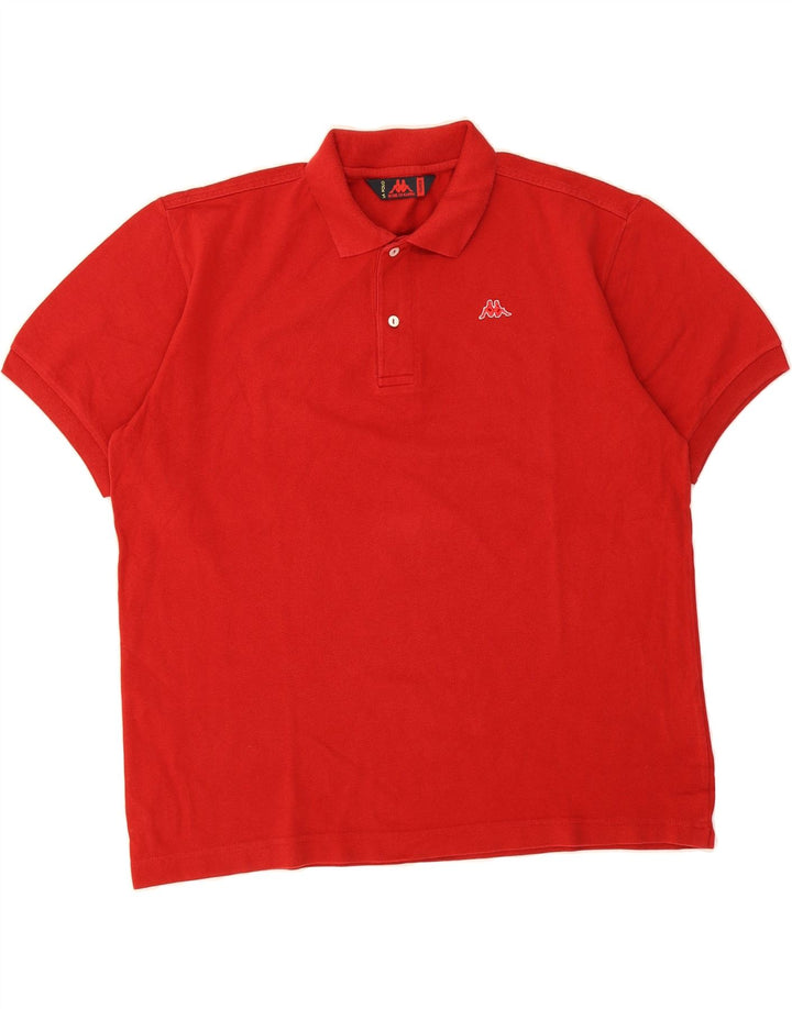 KAPPA Mens Polo Shirt XL Red Plaid Cotton Vintage Kappa and Second-Hand Kappa from Messina Hembry 