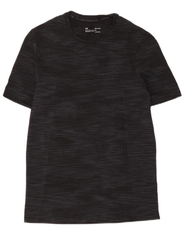 Under Armour Mens Heat Gear T-Shirt Top Medium Black Flecked