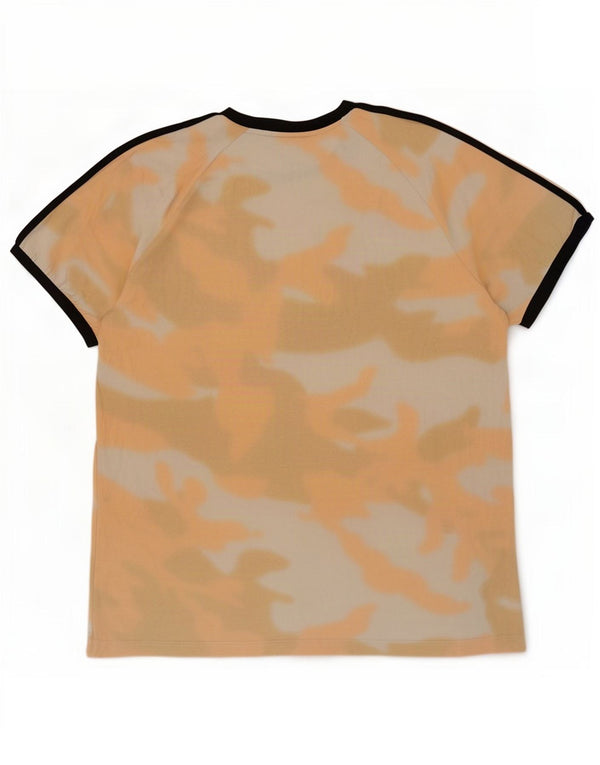 Adidas Camiseta Hombre Top 2XL Naranja Camuflaje Algodón