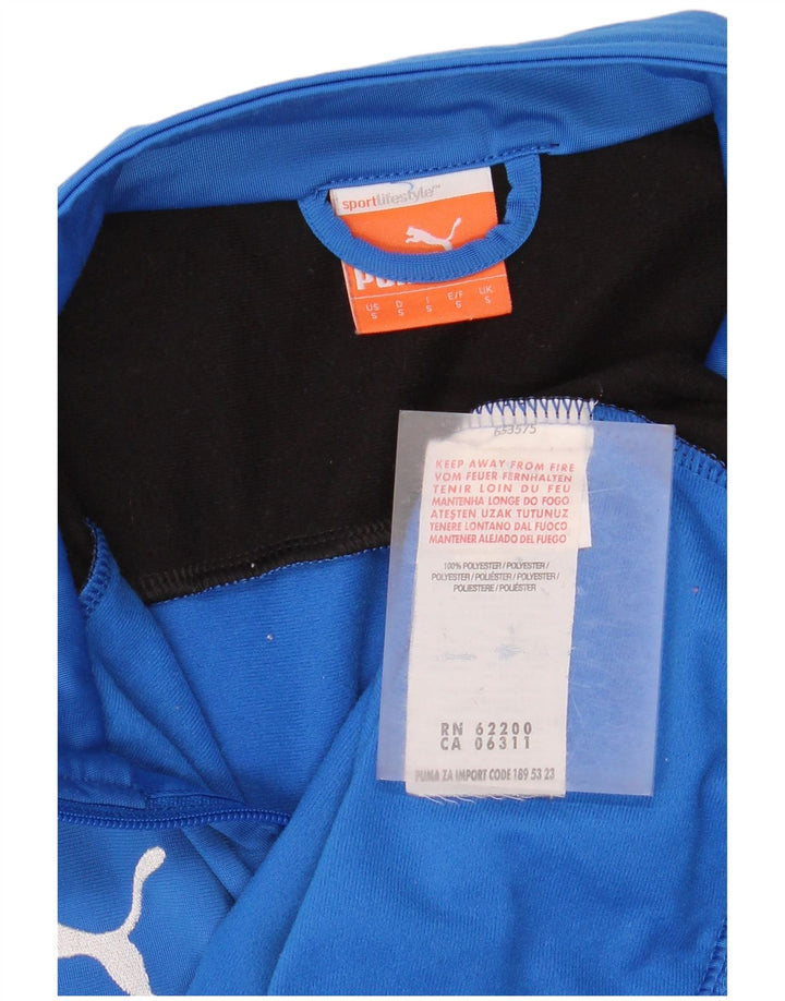 Puma Hombre Chándal Top Chaqueta Small Azul Colorblock Poliéster
