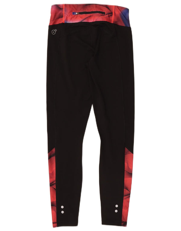 Puma Leggings con estampado abstracto para mujer, talla 10, color negro, pequeño