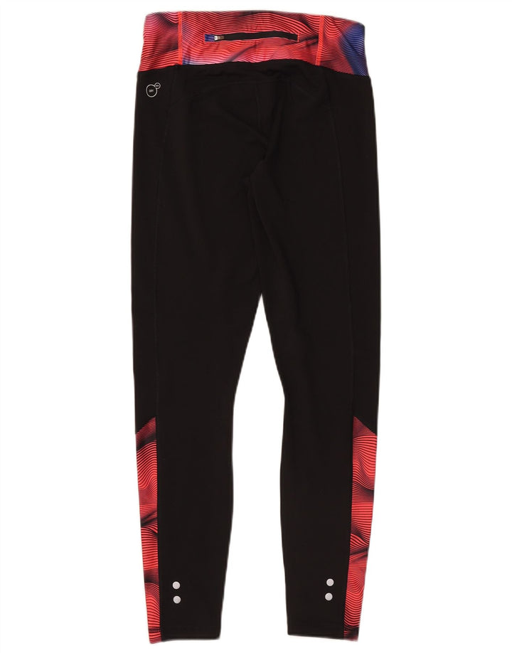 Puma Leggings con estampado abstracto para mujer, talla 10, color negro, pequeño
