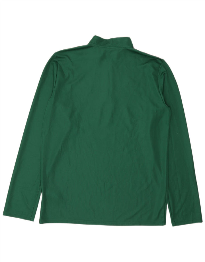 Adidas Hombre Aeroready Zip Neck Jersey Chándal Top Grande Verde Poliéster
