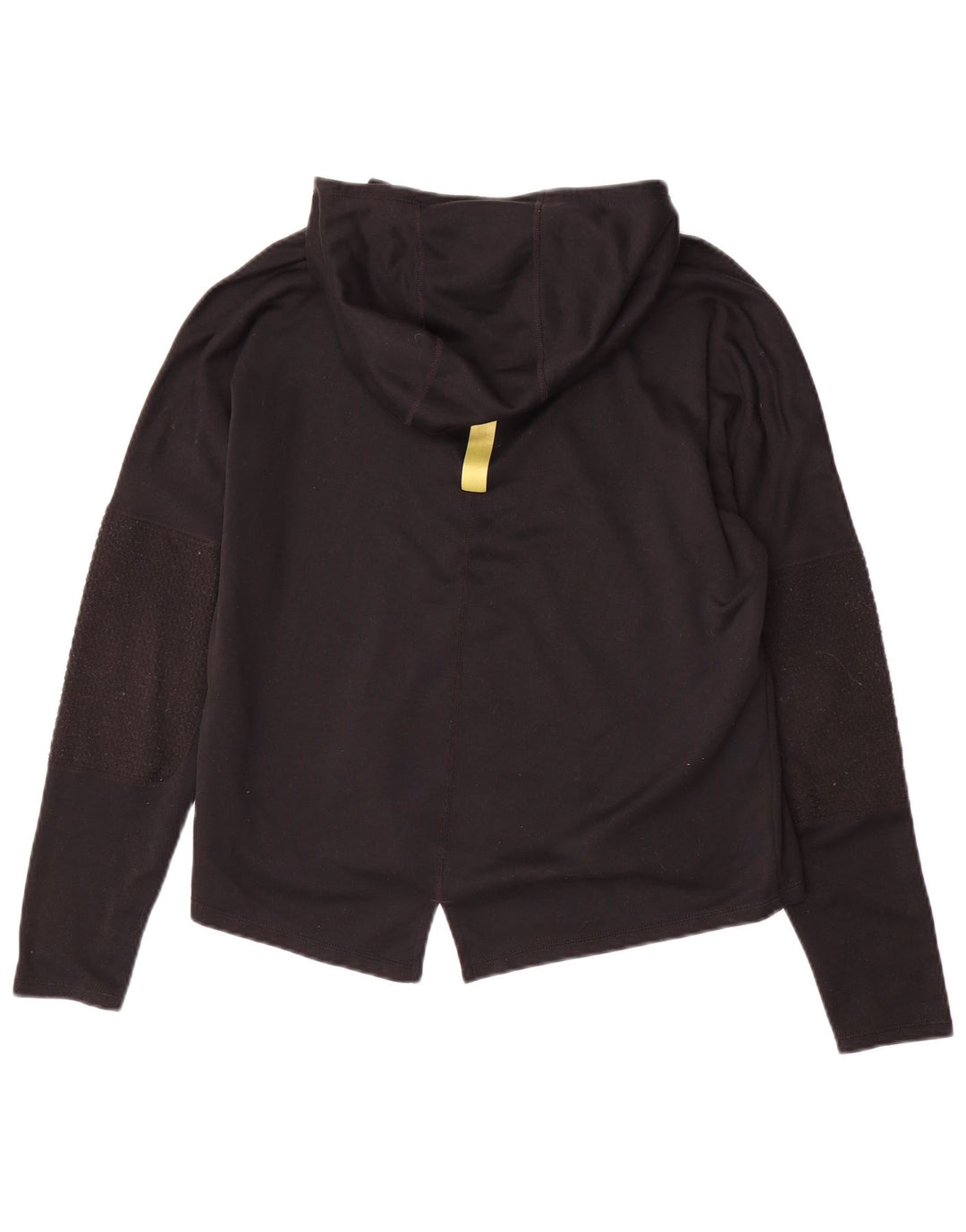 NIKE Top gráfico con capucha para correr para mujer, manga larga, talla 44, talla M, color negro