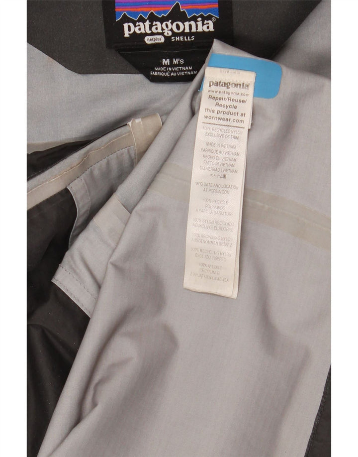 Patagonia Chaqueta impermeable con capucha para hombre UK 38 Medium Blue Nylon