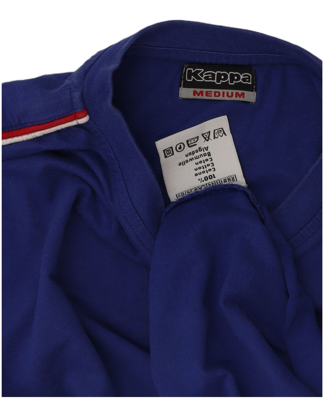 Camiseta Kappa Hombre Manga Larga Algodón Azul Medio
