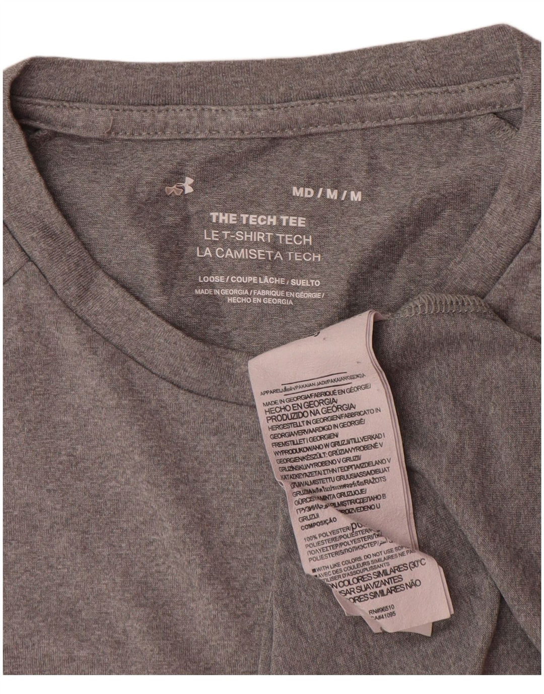 Camiseta Under Armour Hombre Top Gris Medio Poliéster