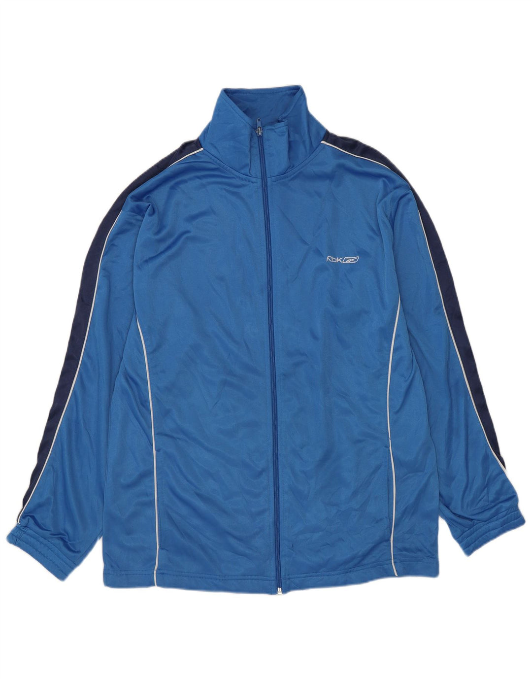 Reebok Hombre Chándal Top Jacket Azul Medio Colorblock Poliéster