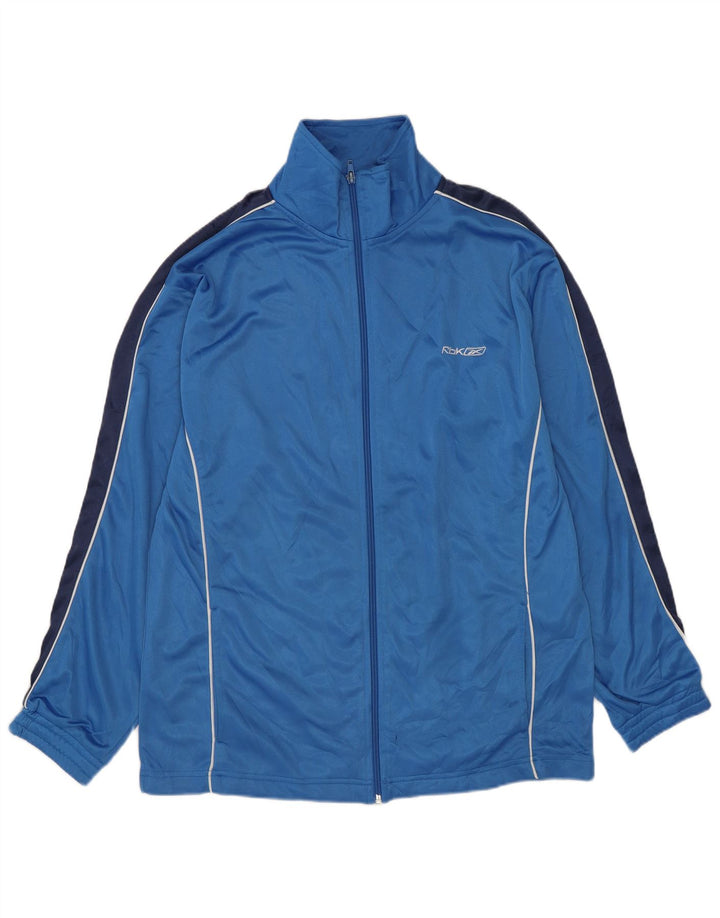 Reebok Hombre Chándal Top Jacket Azul Medio Colorblock Poliéster