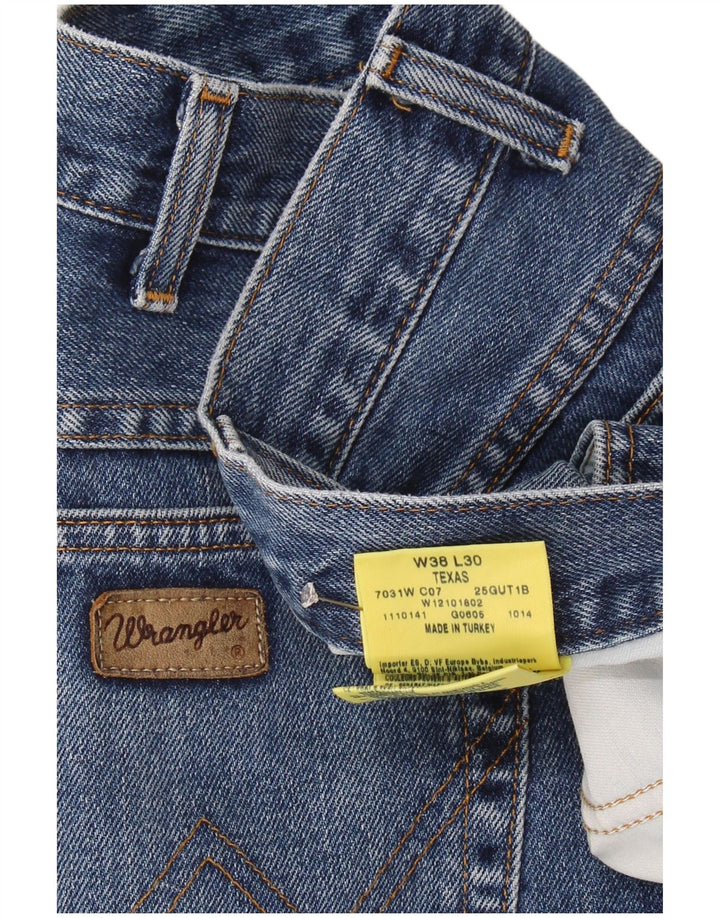 Wrangler Vaqueros Rectos Texas Para Hombre W38 L30 Algodón Azul