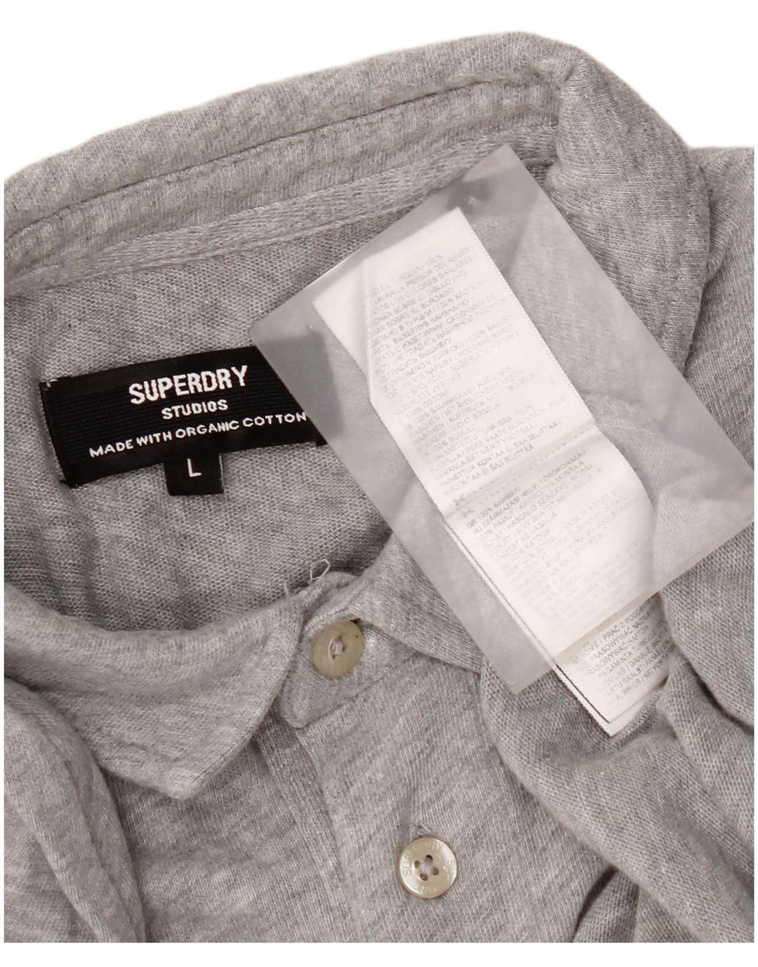 Superdry Polo De Manga Larga Para Hombre De Algodón Gris Grande