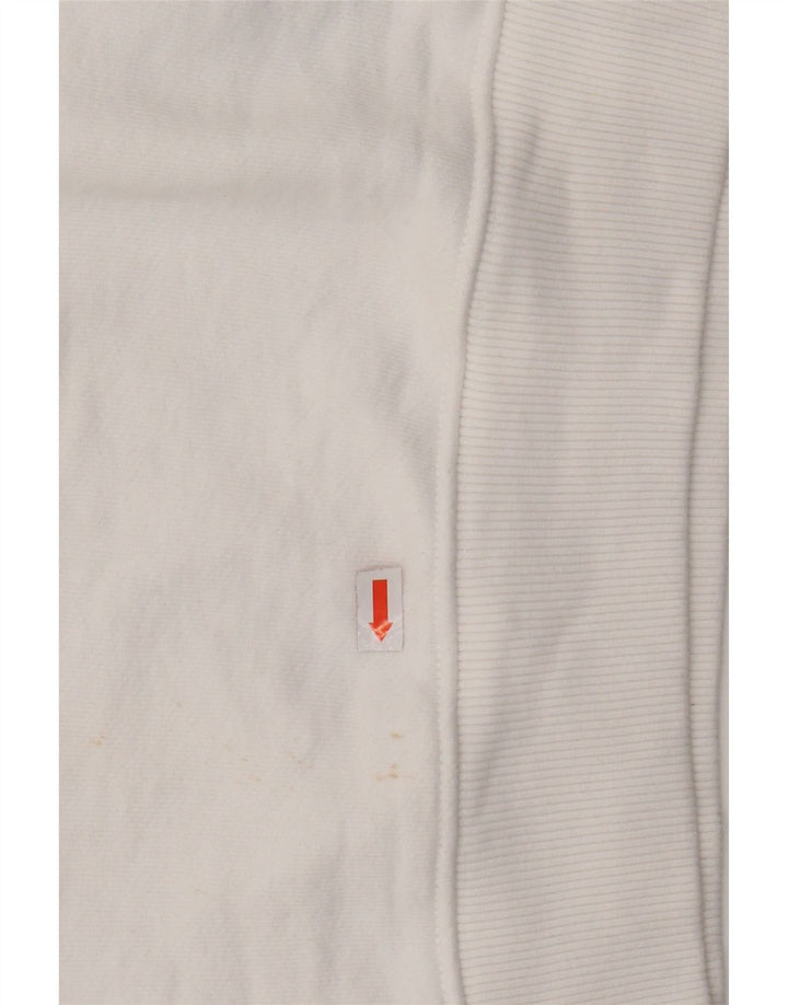 TOMMY HILFIGER Sudadera corta extragrande para mujer UK 6 XS Blanco