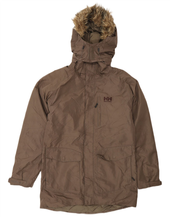 Helly Hansen Chaqueta Parka con Capucha para Hombre UK 38 Marrón Medio Poliéster