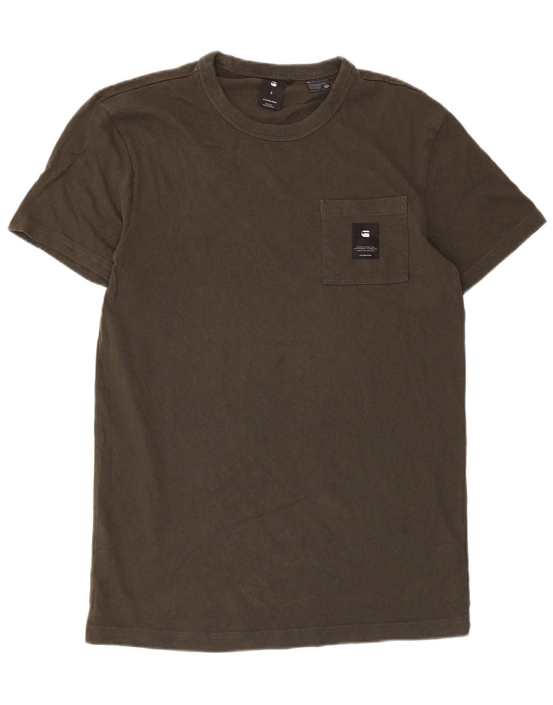 G-Star Hombre Camiseta Top Small Khaki Algodón