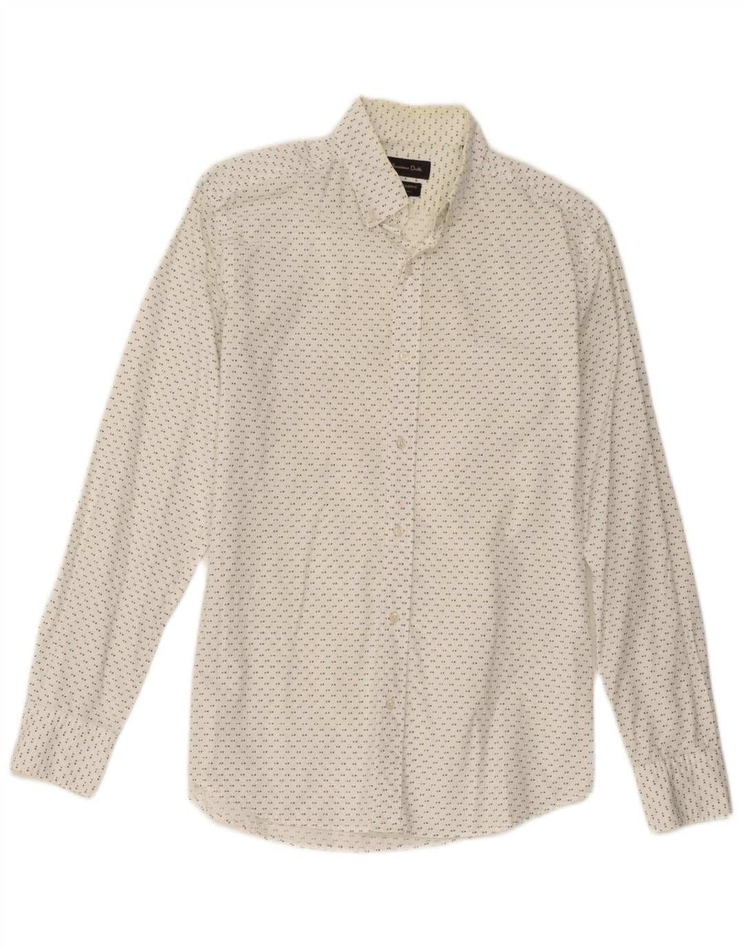 Camisa Massimo Dutti Hombre Small Blanca Moteada