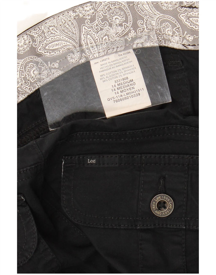 LEE Bermudas Cargo para Mujer US 14 XL W36 Algodón Negro