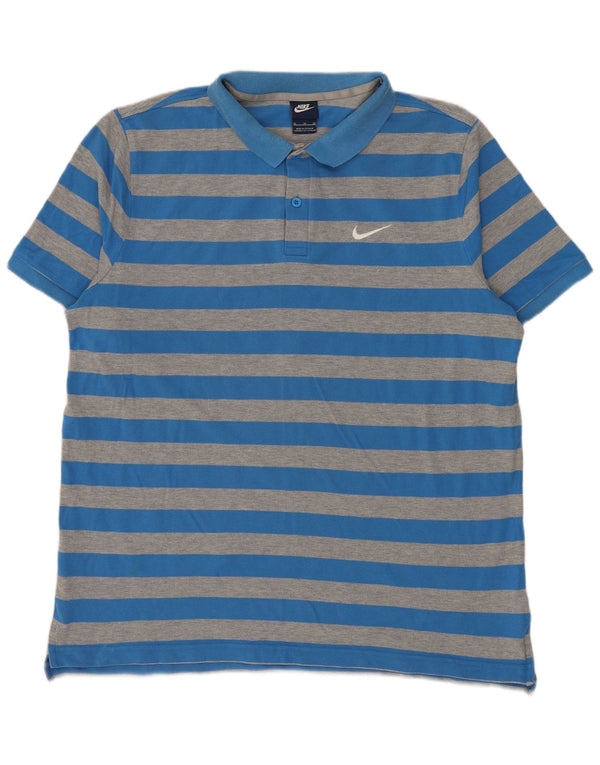 Polo Nike Hombre XL Algodón Rayas Azul