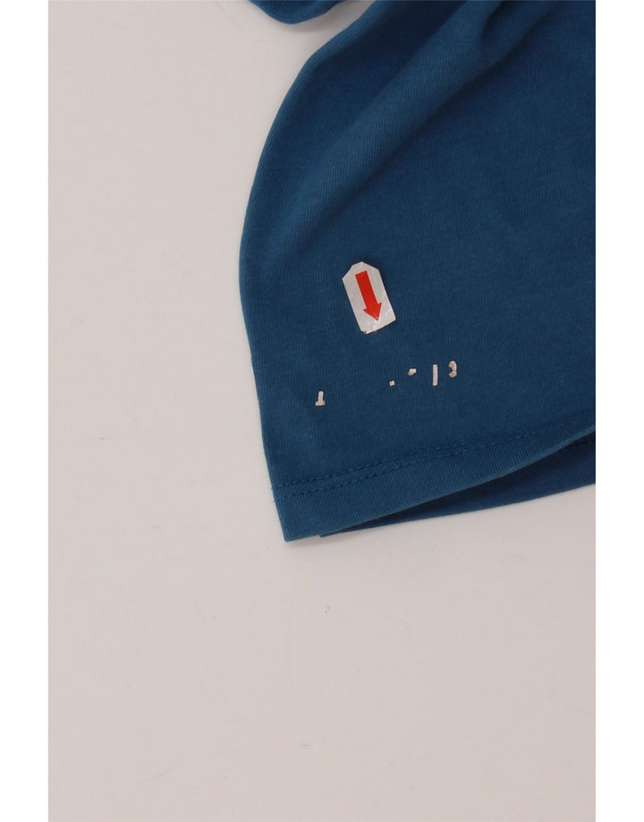 NIKE Camiseta gráfica de corte atlético para hombre Top grande de algodón azul