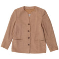 Vintage mujer 4 botones Blazer chaqueta IT 46 grande beige moteado