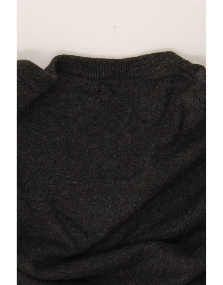 Massimo Dutti Hombre Jersey Con Cuello De Pico Algodón Colorblock Gris Medio