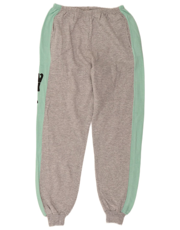Vintage hombres gráfico chándal pantalones Joggers Reino Unido 14 gris grande
