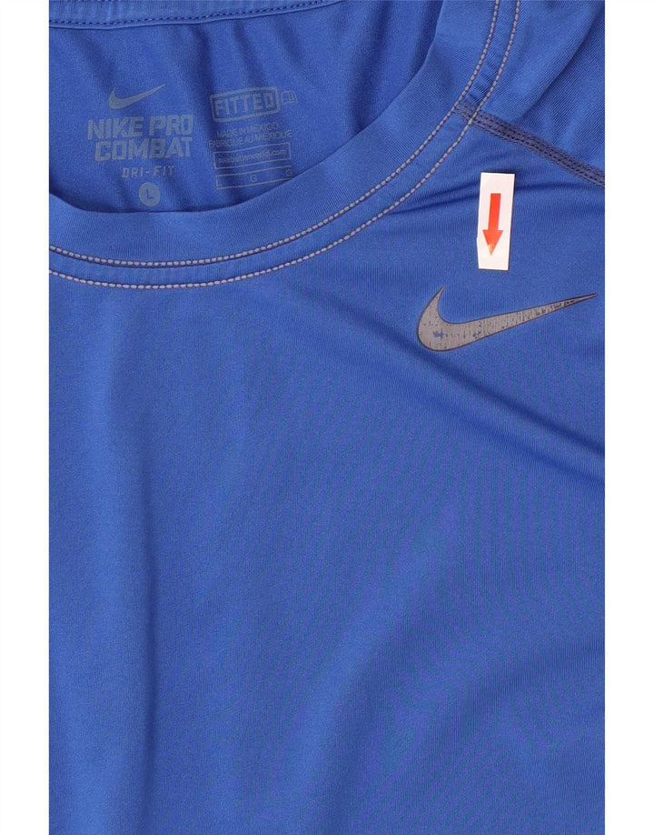 Nike - Camiseta Dri Fit para hombre, talla grande, poliéster azul