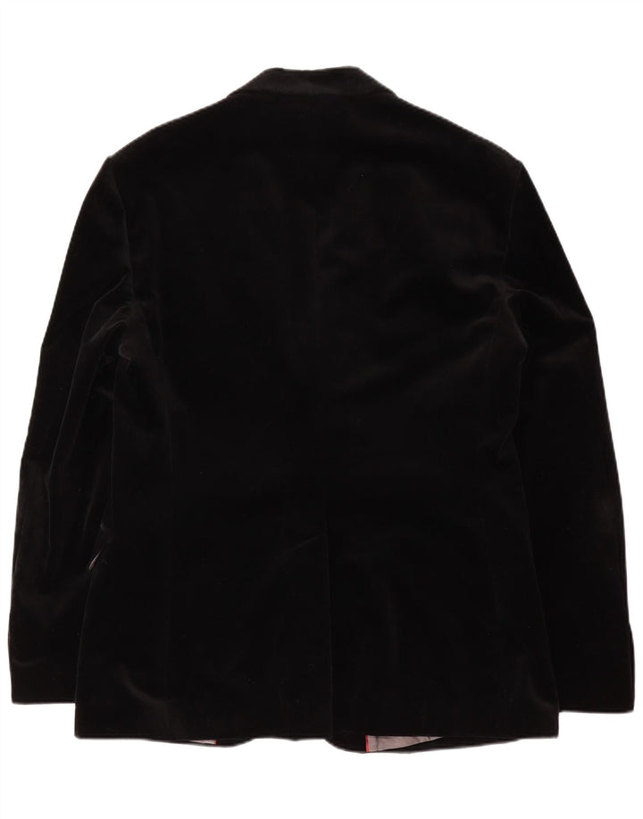 Sisley Chaqueta tipo blazer de terciopelo con 2 botones para hombre IT 52 XL Algodón negro