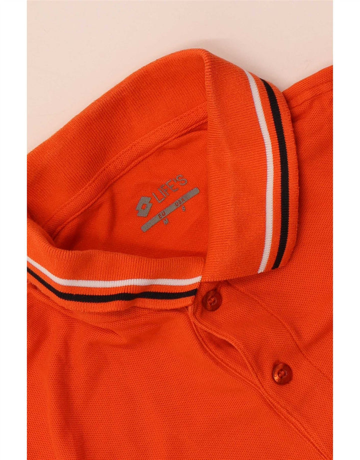 Lotto Polo Hombre Naranja Mediano A Rayas