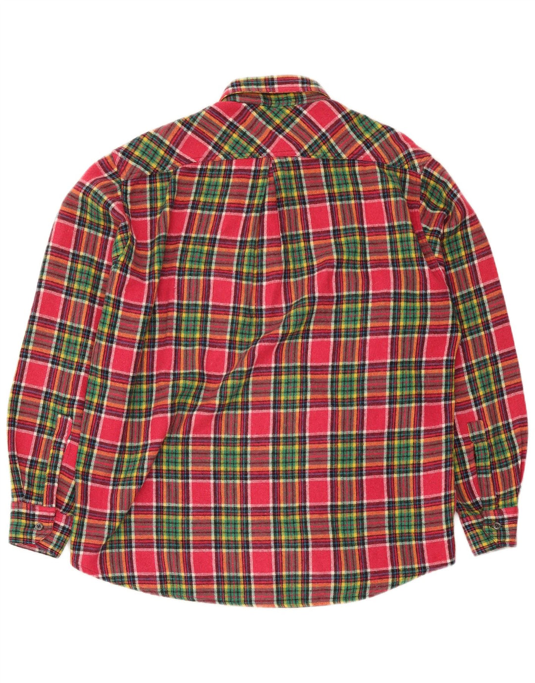 Azzurra Camisa de franela para hombre Poliéster a cuadros rosa grande