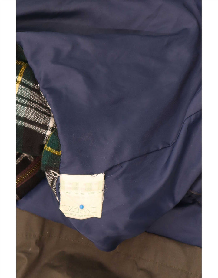 Brugi Chaqueta de algodón encerado para hombre UK 40 Large Caqui Colorblock