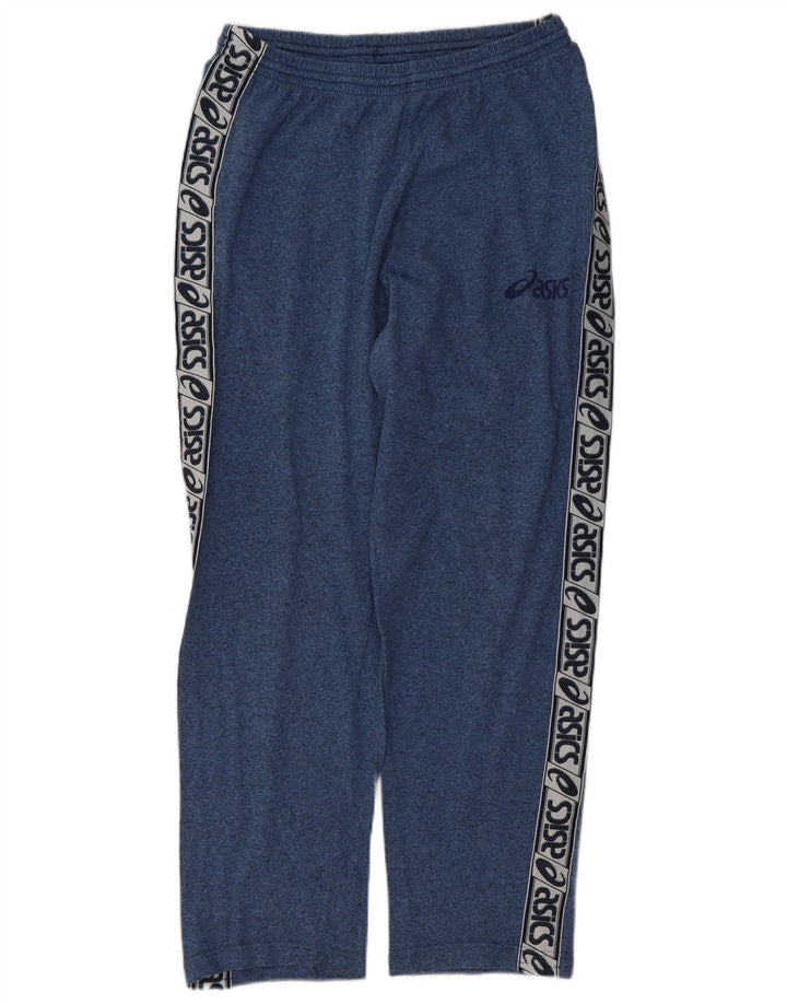 Asics Hombre Pantalones De Chándal Gráfico Grande Azul Marino Algodón