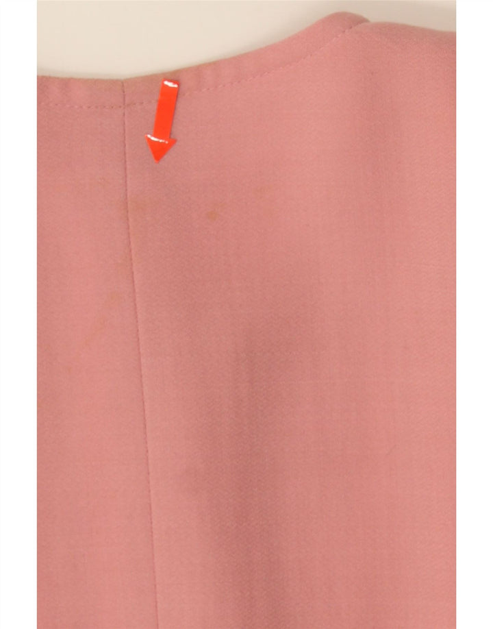 Luisa Spagnoli Chaqueta tipo blazer de 4 botones para mujer IT 46 Lana rosa grande
