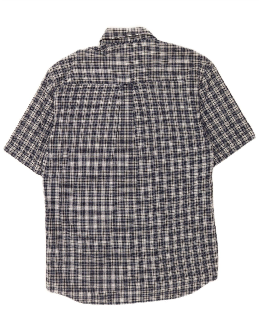Mustang Camisa De Manga Corta Para Hombre Algodón A Cuadros Azul Marino Mediano